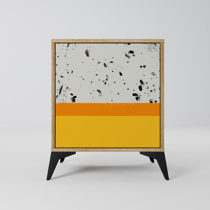 DYED BY ORANGE 1-Door Sideboard in Oak Effect
