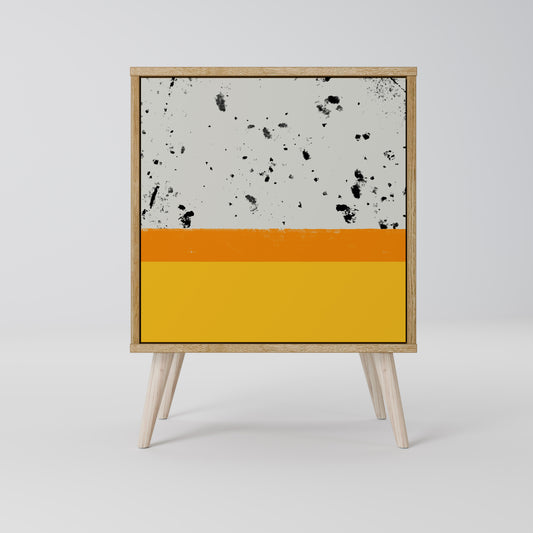 DYED BY ORANGE 1-Door Sideboard in Oak Effect