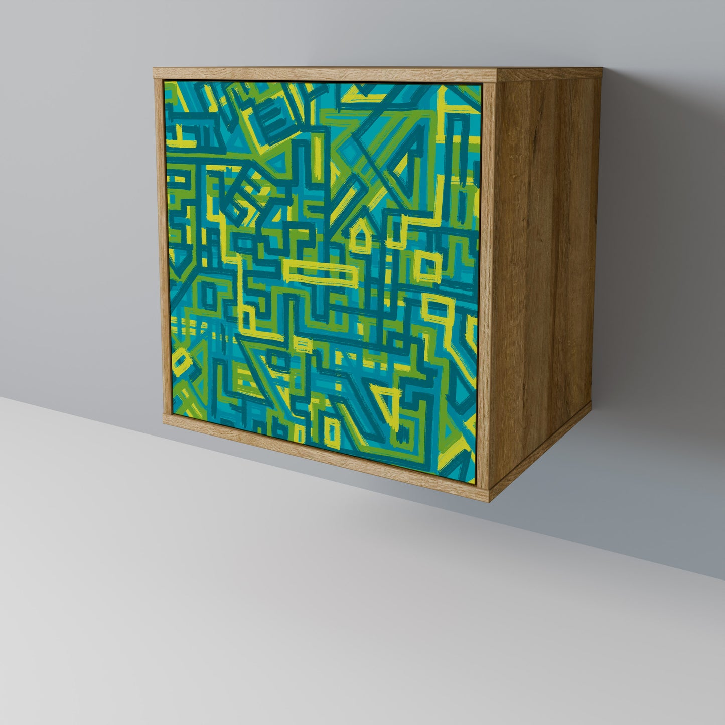 Credenza NOSTALGIC MEMORIES a 1 anta effetto rovere