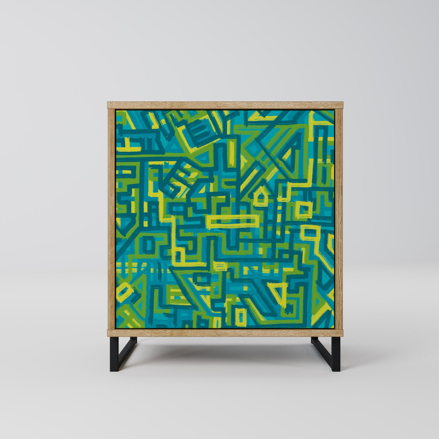 Credenza NOSTALGIC MEMORIES a 1 anta effetto rovere