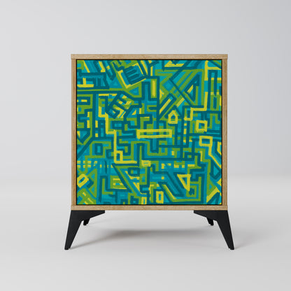 Credenza NOSTALGIC MEMORIES a 1 anta effetto rovere