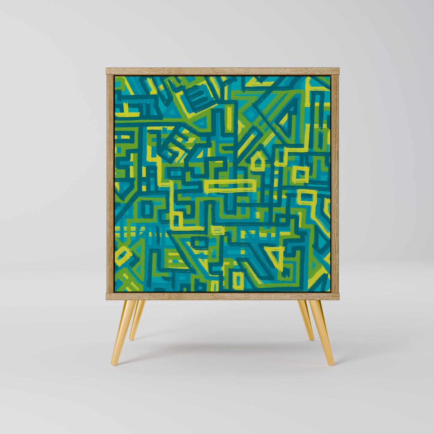 Credenza NOSTALGIC MEMORIES a 1 anta effetto rovere