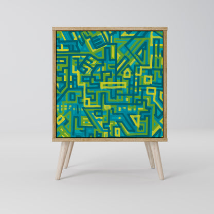 Credenza NOSTALGIC MEMORIES a 1 anta effetto rovere