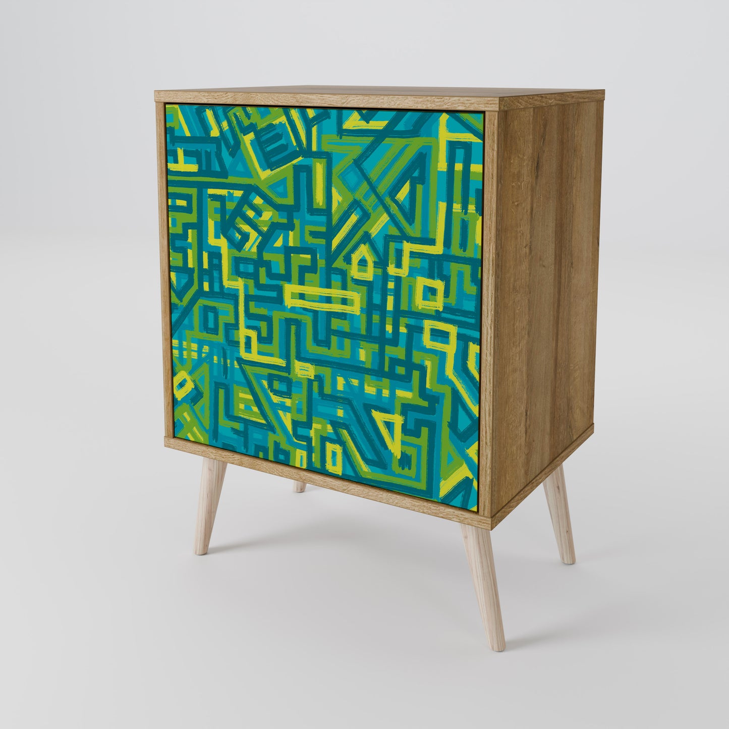 Credenza NOSTALGIC MEMORIES a 1 anta effetto rovere