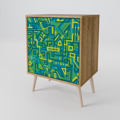 Credenza NOSTALGIC MEMORIES a 1 anta effetto rovere