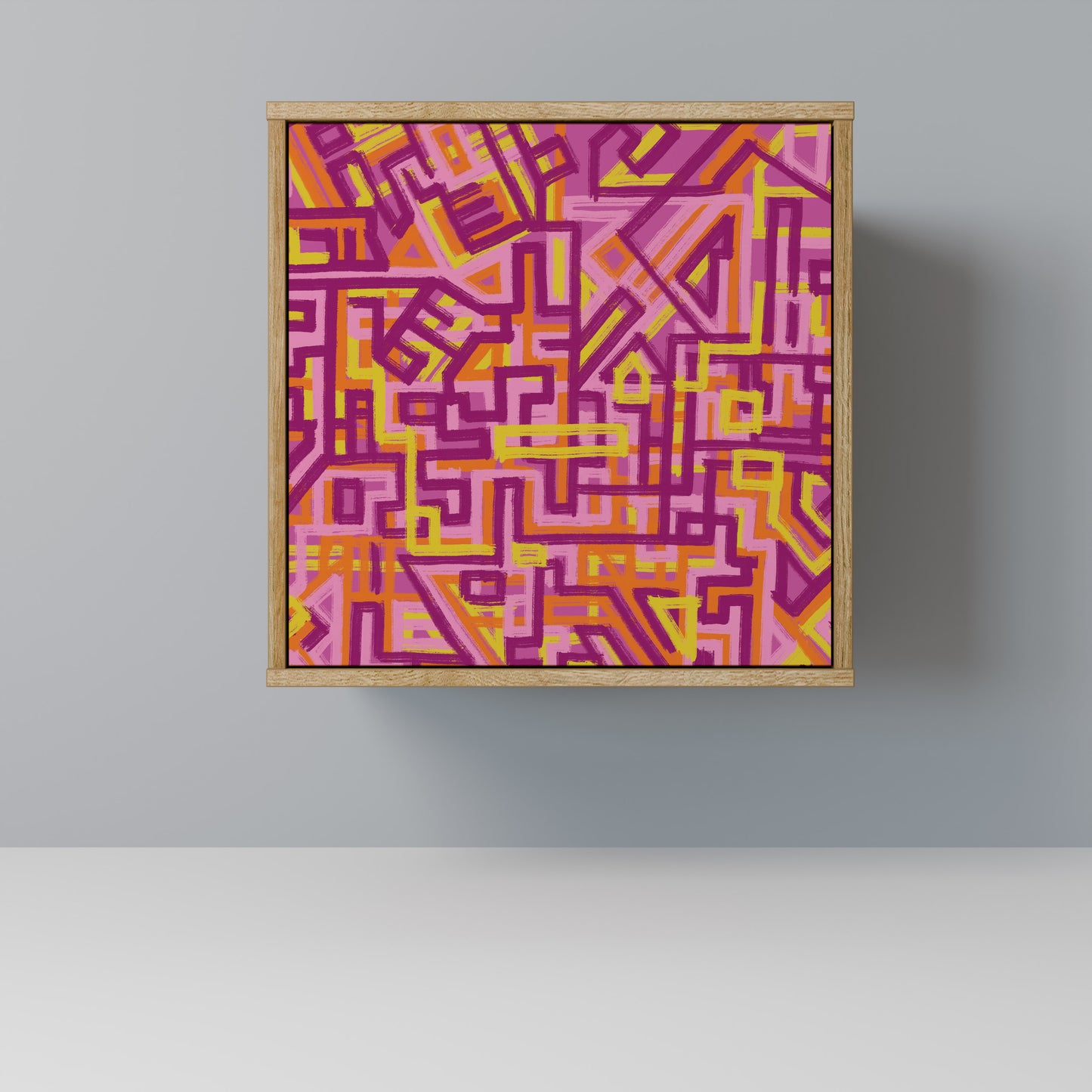 Credenza LOVELY MEMORIES a 1 anta effetto rovere