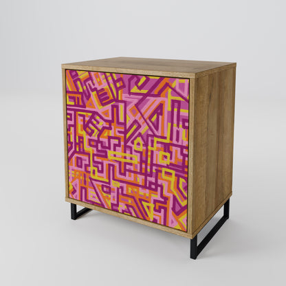 Credenza LOVELY MEMORIES a 1 anta effetto rovere