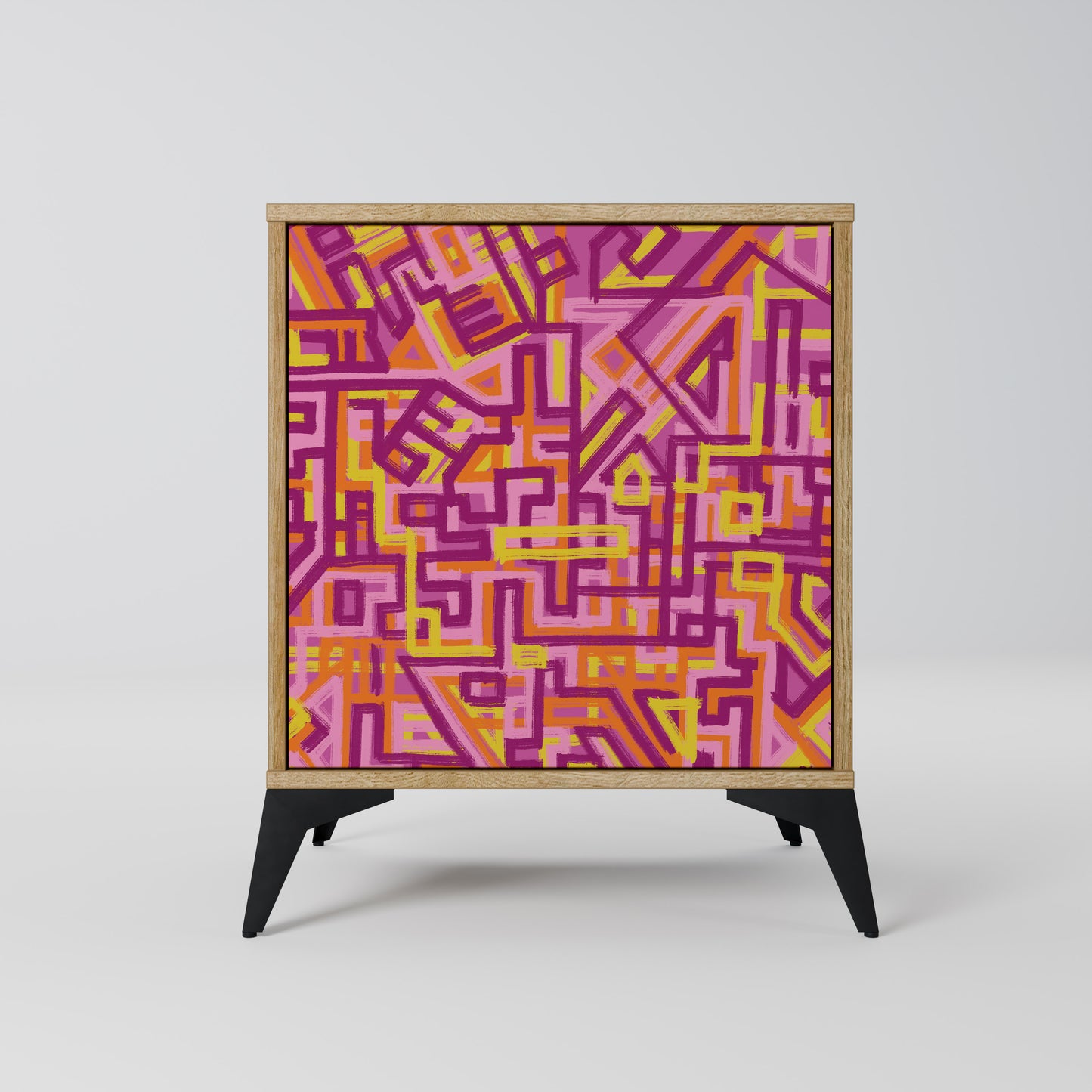 Credenza LOVELY MEMORIES a 1 anta effetto rovere