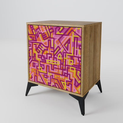 Credenza LOVELY MEMORIES a 1 anta effetto rovere