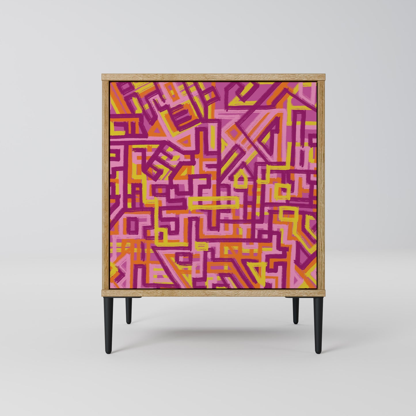 Credenza LOVELY MEMORIES a 1 anta effetto rovere