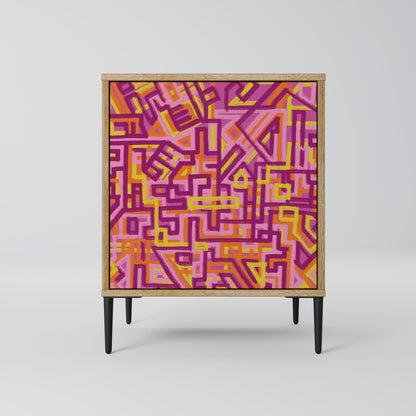 Credenza LOVELY MEMORIES a 1 anta effetto rovere