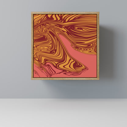 Credenza a 1 anta FLOATING THOUGHTS in effetto rovere