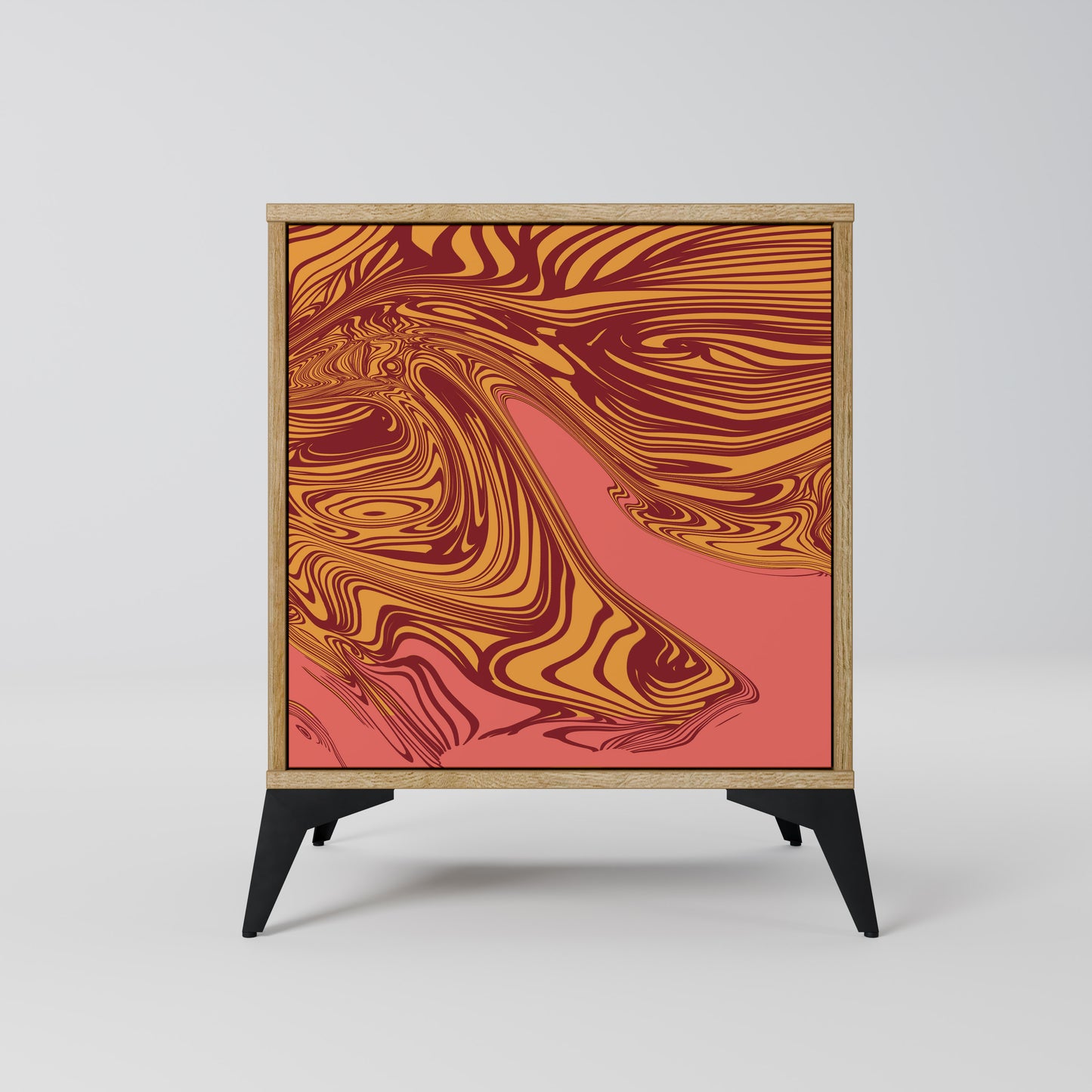 Credenza a 1 anta FLOATING THOUGHTS in effetto rovere