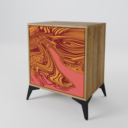 Credenza a 1 anta FLOATING THOUGHTS in effetto rovere