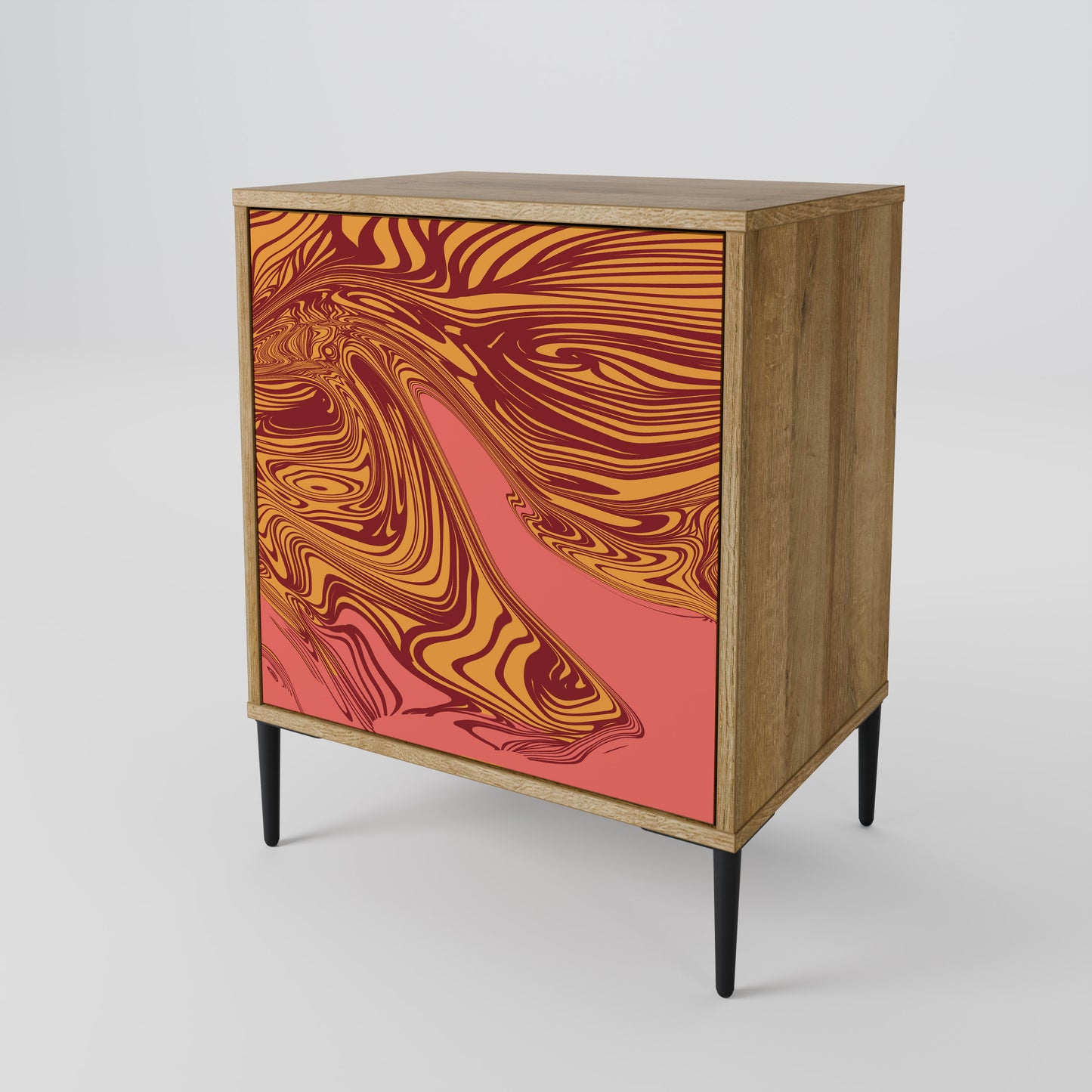 Credenza a 1 anta FLOATING THOUGHTS in effetto rovere