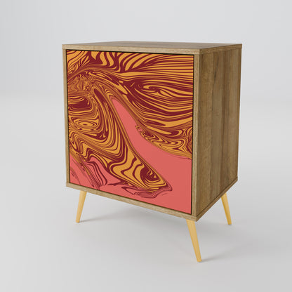 Credenza a 1 anta FLOATING THOUGHTS in effetto rovere