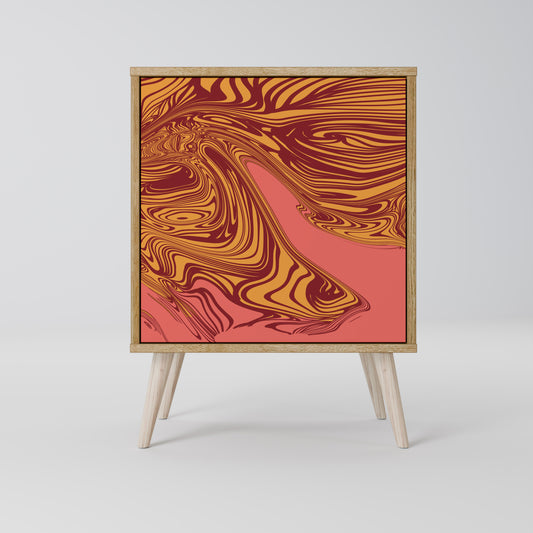 Credenza a 1 anta FLOATING THOUGHTS in effetto rovere