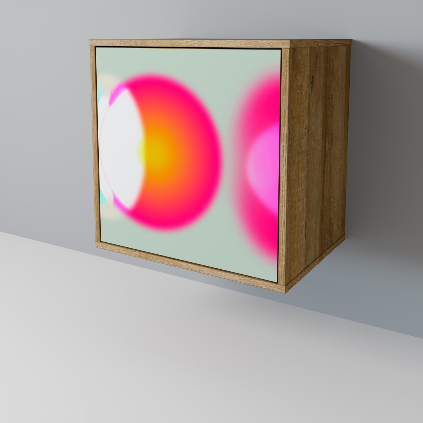 Credenza SYMPHONY OF COLORS a 1 anta effetto rovere