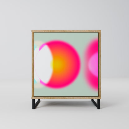 Credenza SYMPHONY OF COLORS a 1 anta effetto rovere