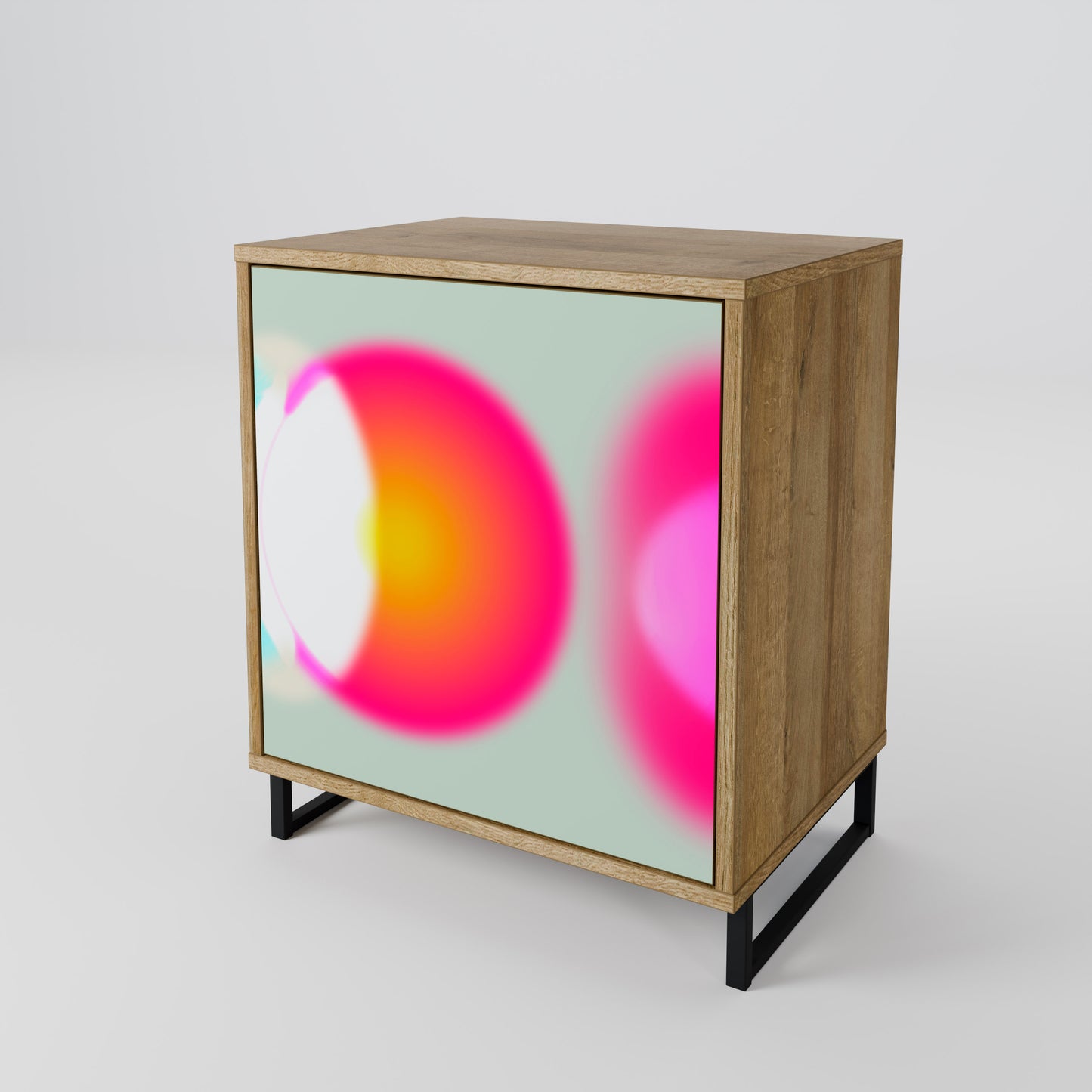 Credenza SYMPHONY OF COLORS a 1 anta effetto rovere