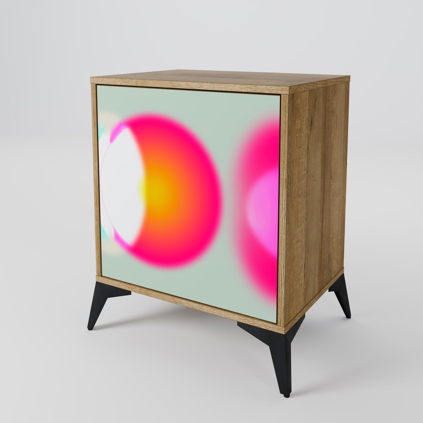 Credenza SYMPHONY OF COLORS a 1 anta effetto rovere