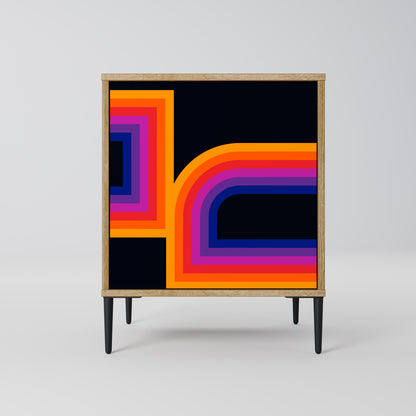 BLINDED BY THE LIGHTS 1-Door Sideboard in Oak Effect