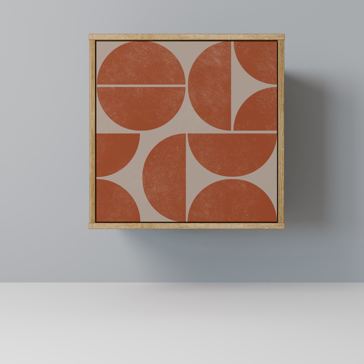 Credenza REPETITION COMPULSION a 1 anta effetto rovere