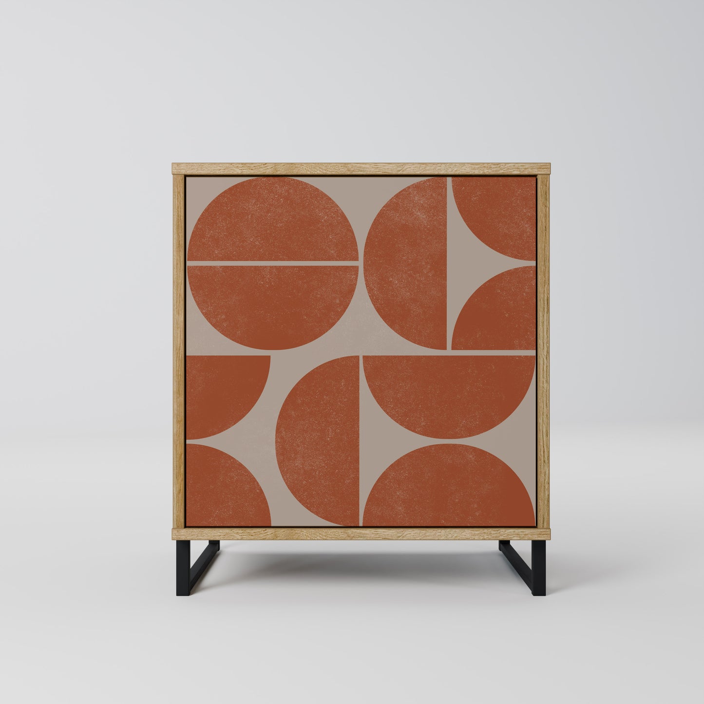 Credenza REPETITION COMPULSION a 1 anta effetto rovere