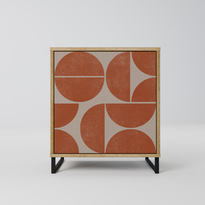 Credenza REPETITION COMPULSION a 1 anta effetto rovere