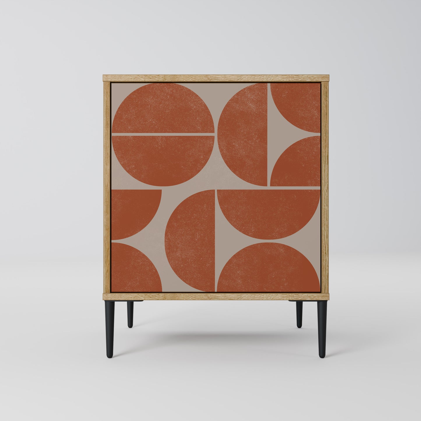 Credenza REPETITION COMPULSION a 1 anta effetto rovere