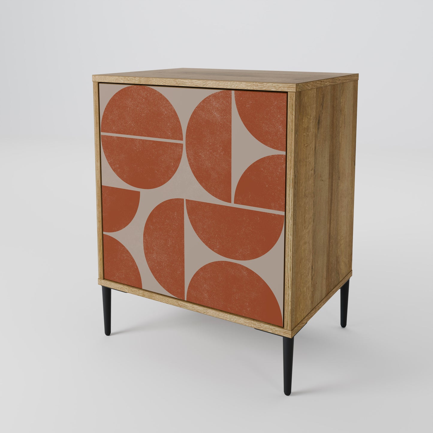 Credenza REPETITION COMPULSION a 1 anta effetto rovere