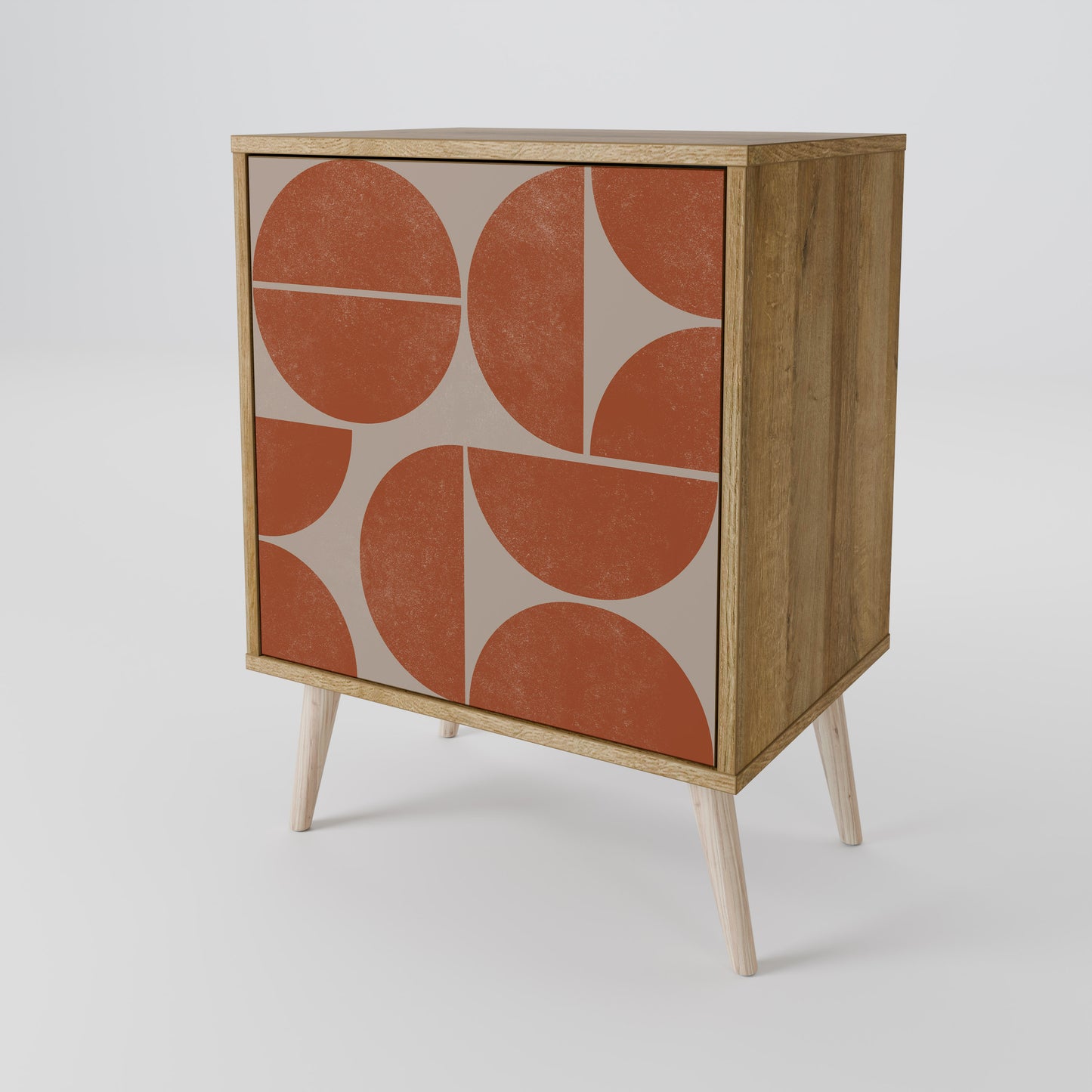 Credenza REPETITION COMPULSION a 1 anta effetto rovere