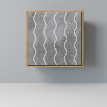 WAVES OF CONCRETE 1-Door Sideboard in Oak Effect