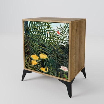 Credenza a 1 anta VIRGIN FOREST WITH SUNSET in effetto rovere