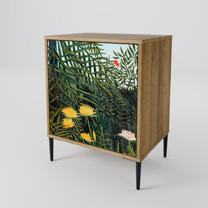 Credenza a 1 anta VIRGIN FOREST WITH SUNSET in effetto rovere