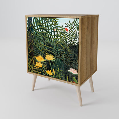 Credenza a 1 anta VIRGIN FOREST WITH SUNSET in effetto rovere