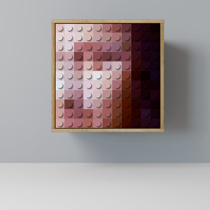 Credenza CONSTRUCTIVE ART a 1 anta effetto rovere