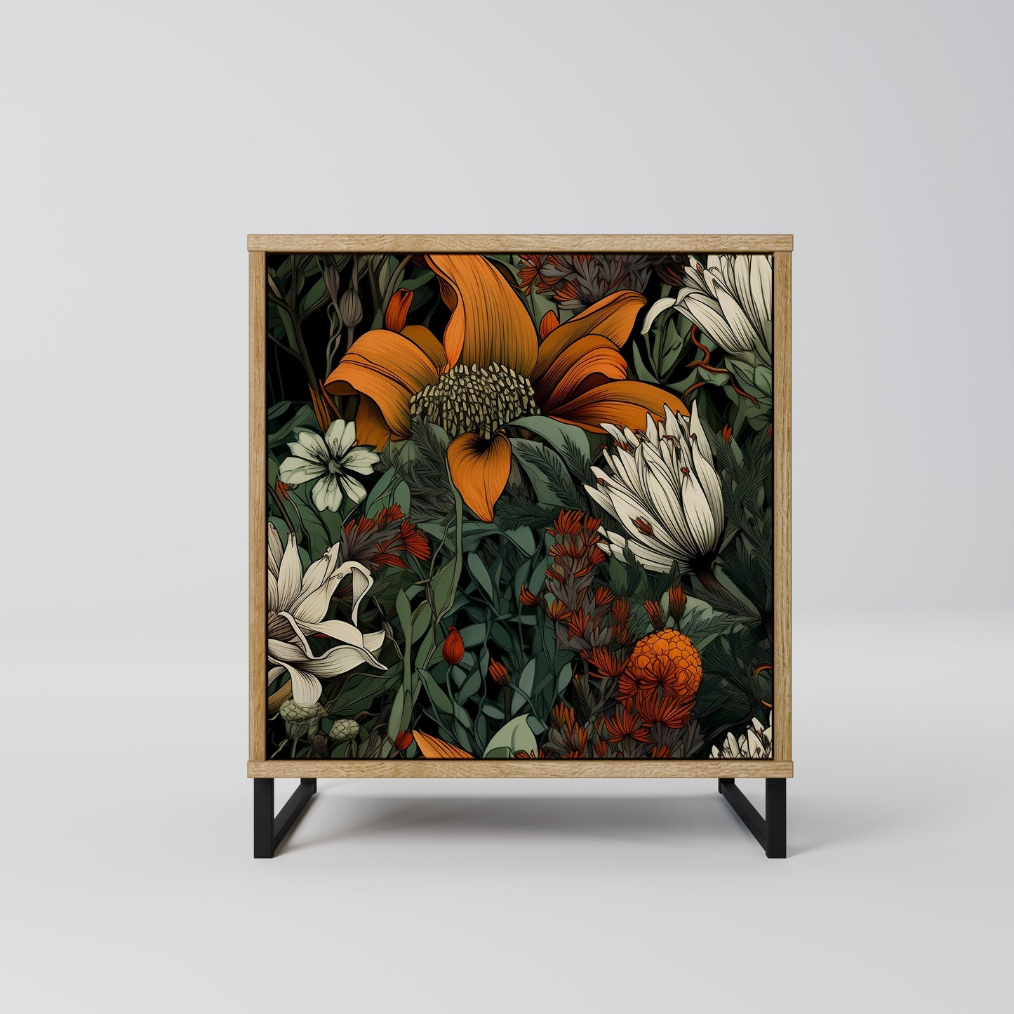 MIDNIGHT SPROUT 1-Door Sideboard in Oak Effect