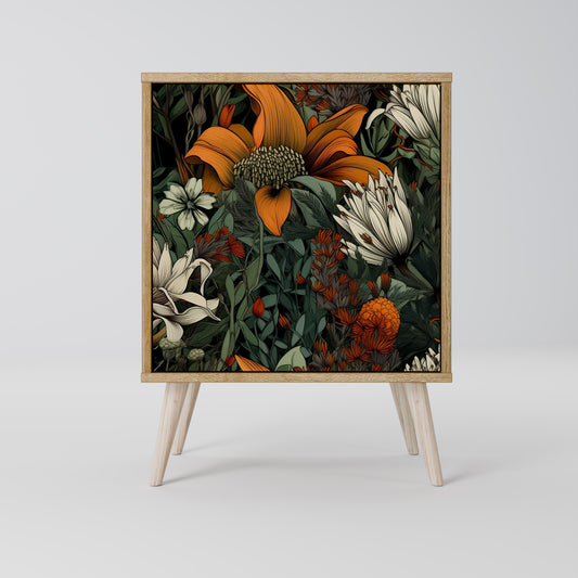 Credenza MIDNIGHT SPROUT a 1 anta effetto rovere