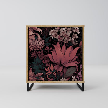 FLORAL WHISPER 1-Door Sideboard in Oak Effect