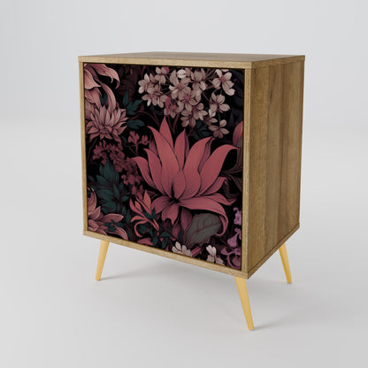 FLORAL WHISPER 1-Door Sideboard in Oak Effect