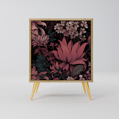 FLORAL WHISPER 1-Door Sideboard in Oak Effect