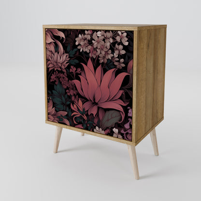 FLORAL WHISPER 1-Door Sideboard in Oak Effect