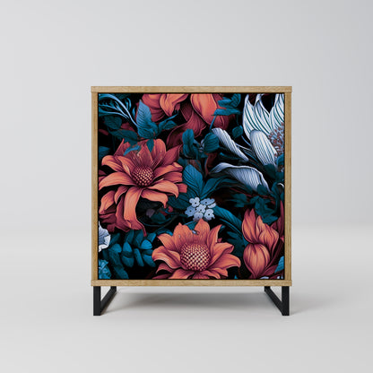 ETHEREAL BLOSSOMS 1-Door Sideboard in Oak Effect