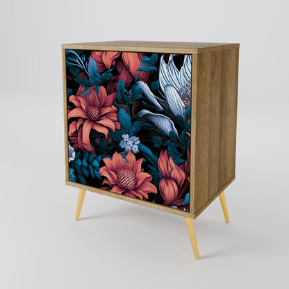 ETHEREAL BLOSSOMS 1-Door Sideboard in Oak Effect