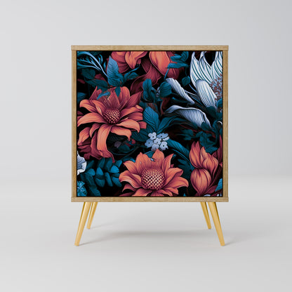 ETHEREAL BLOSSOMS 1-Door Sideboard in Oak Effect