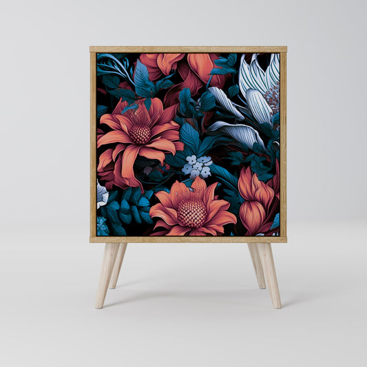 ETHEREAL BLOSSOMS 1-Door Sideboard in Oak Effect