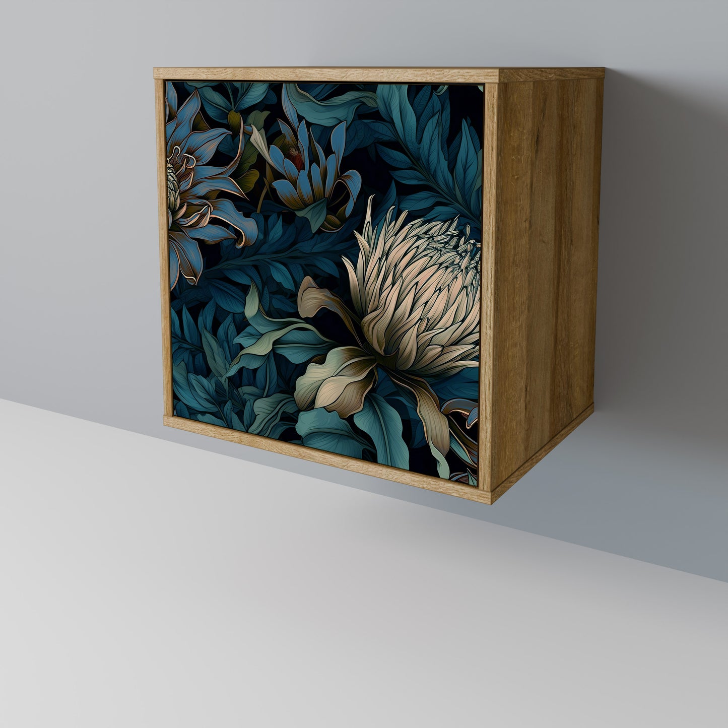 TWILIGHT BLOOM 1-Door Sideboard in Oak Effect