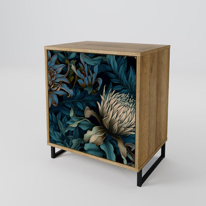 TWILIGHT BLOOM 1-Door Sideboard in Oak Effect