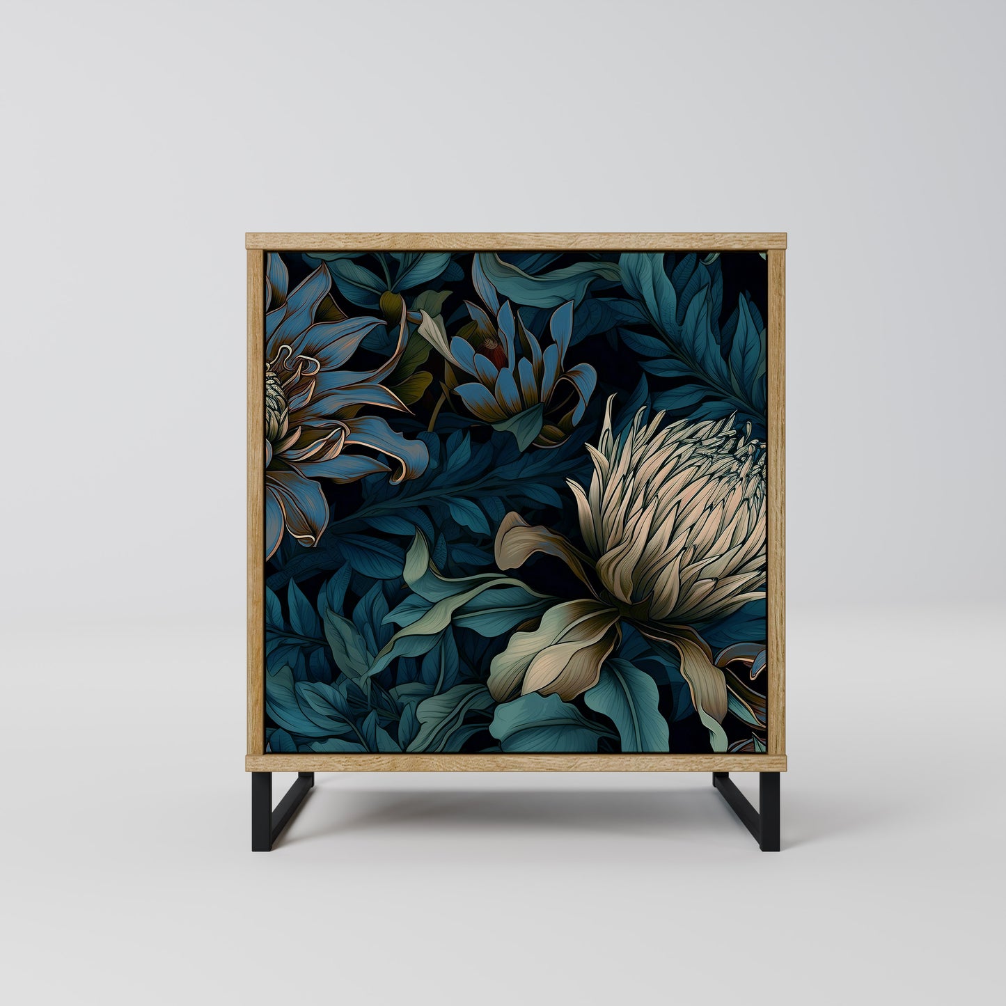 TWILIGHT BLOOM 1-Door Sideboard in Oak Effect